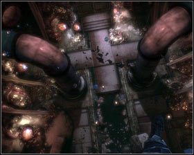 Po zakończeniu ulepszeń wskakujemy do dziury naprzeciwko [1] i ruszamy wąskim tunelem przed siebie - - Ośrodek badawczy 2010 (6) | Opis przejścia Singularity - Singularity - poradnik do gry