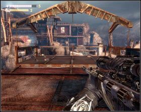 Podnosimy wszystko, a następnie naprawiamy znajdujący się z prawej strony dźwig [1] - - Magazyny (1) | Opis przejścia Singularity - Singularity - poradnik do gry