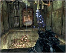 Po zeskoczeniu na dół, idziemy prosto do małego pomieszczenia, w którym znajdziemy 2xE99 oraz trzy stympaki [1] - - Tunele (1) | Opis przejścia Singularity - Singularity - poradnik do gry