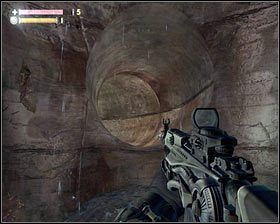 Kilka kroków dalej podnosimy leżące nieopodal E99 [1], a następnie wchodzimy do wąskiego przejścia na końcu ścieżki [2] - - Tunele (1) | Opis przejścia Singularity - Singularity - poradnik do gry