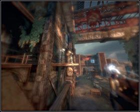 Gdy nasza towarzyszka zabierze się za naprawianie platformy [1], my zostaniemy zaatakowani przez spory oddział żołnierzy - - Magazyny II (2) | Opis przejścia Singularity - Singularity - poradnik do gry