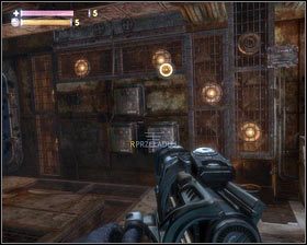 Sterując kulką wskakujemy po kratkach do góry [1], turlamy się w lewo [2], spadamy z powrotem na ziemie i podpodłogowym korytarzem przedostajemy się na drugą stronę wspomnianych wcześniej drzwi - - Perła (1) | Opis przejścia Singularity - Singularity - poradnik do gry