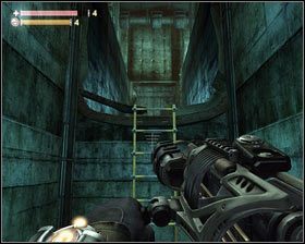 Gdy znajdziemy się w wodzie, nurkujemy na samo dno i podnosimy leżące tam E99 [1] - - Kompleks przetwórczy (2) | Opis przejścia Singularity - Singularity - poradnik do gry