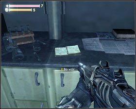 Zanim jednak pociągniemy wajchę, dokładnie obszukujemy pobliskie blat i szafkę - - Strażnica (2) | Opis przejścia Singularity - Singularity - poradnik do gry