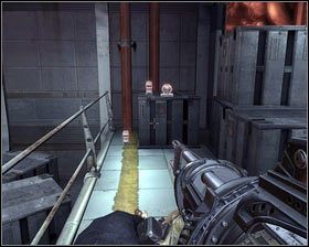 Kolejne zbiorniki z pierwiastkiem znajdziemy między pobliskimi skrzyniami [1], a także na przeciwnym końcu lokacji [2] - - Laboratoria osobliwości (3) | Opis przejścia Singularity - Singularity - poradnik do gry