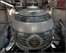 Gdy znajdziemy się w roku 1955 [1], kładziemy bombę w wyznaczonym miejscu [2], a następnie wracamy do teraźniejszości - - Laboratoria osobliwości (3) | Opis przejścia Singularity - Singularity - poradnik do gry