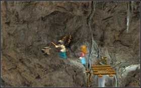 Gdy zielona kulka spadnie, podejdź do kwiatka po lewej i użyj na nim magii - utworzysz sobie schody z liści #1 , wdrap się na górę - Wrzeszcząca chata | Opis przejścia - Rok 3 | LEGO Harry Potter Lata 1-4 - LEGO Harry Potter Lata 1-4 - poradnik do gry