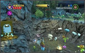 W ziemi za kotłem znajdziesz szkielet węża - ustrzel jego głowę, uzyskasz składnik eliksiru #1 - Wrzeszcząca chata | Opis przejścia - Rok 3 | LEGO Harry Potter Lata 1-4 - LEGO Harry Potter Lata 1-4 - poradnik do gry