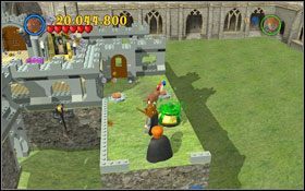 Wskocz na ławeczkę - drugi bohater użyje zaklęcia (WL ) by wynieś Cię w powietrze - zgarnij drugi składnik #1 - Poziom dodatkowy 10 | Skrytka Gringotta | LEGO Harry Potter Lata 1-4 - LEGO Harry Potter Lata 1-4 - poradnik do gry