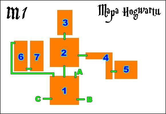 1 - Mapa Hogwartu | Podstawy LEGO Harry Potter Lata 1-4 - LEGO Harry Potter Lata 1-4 - poradnik do gry