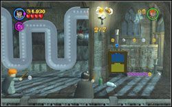 Revenclaw (niebieski): Na ścianach znajdziesz wyłączone okrągłe lampy - Wyjście z lochu | Bonusy - Rok 1 | LEGO Harry Potter Lata 1-4 - LEGO Harry Potter Lata 1-4 - poradnik do gry