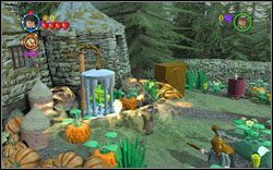 Revenclaw (niebieski): W ogródku po lewej znajdziesz klatkę z ptakiem - zniszcz ją zaklęciem (RD ) - Pocałunek Dementora | Bonusy - Rok 3 | LEGO Harry Potter Lata 1-4 - LEGO Harry Potter Lata 1-4 - poradnik do gry