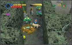 Wiktor (zadanie z jeziorem): Tuż obok miejsca, gdzie umieścisz strzałkę, znajdziesz ścianę - zniszcz ją zaklęciem (DM ) - Powrót Czarnego Pana | Bonusy - Rok 4 | LEGO Harry Potter Lata 1-4 - LEGO Harry Potter Lata 1-4 - poradnik do gry