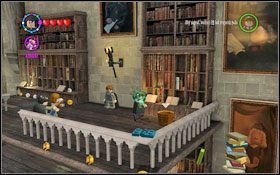 Użyj magii na czerwonej książce pod prawym tarasem, a następnie zaklęcia (WL ) - 7. Biblioteka (zaplecze) | Bonusy - Hogwart | LEGO Harry Potter Lata 1-4 - LEGO Harry Potter Lata 1-4 - poradnik do gry