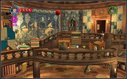 Gabrielle Delacour: Użyj magii na skrzyni na środku, wyleci czerwona piłka, po chwili szton pojawi się po lewej stronie - 21. Pokój wspólny Revenclawu | Bonusy - Hogwart | LEGO Harry Potter Lata 1-4 - LEGO Harry Potter Lata 1-4 - poradnik do gry