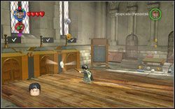Profesor McGonagall: Po zdobyciu złotego klocka, szton pojawi się po lewej - 45. Klasa transmutacji (zaplecze) | Bonusy - Hogwart - LEGO Harry Potter Lata 1-4 - poradnik do gry