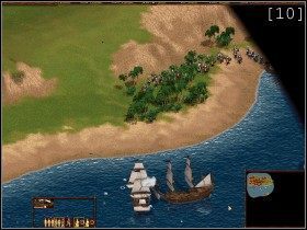 Gdy wybudujemy port musimy zapewnić mu ochronę gdyż w każdej chwili może wpłynąć do niego piracki statek i ograbić nas z zasobów - Piraci z Bermudów | Kampania Angielska | Kozacy Europejskie Boje - Kozacy: Europejskie Boje - poradnik do gry