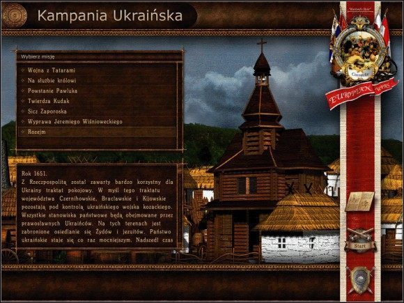 Wojna o niepodległość jest drugą spośród wszystkich dostępnych kampanii - Wojna o niepodległość | Kampania Ukraińska | Kozacy Europejskie Boje - Kozacy: Europejskie Boje - poradnik do gry