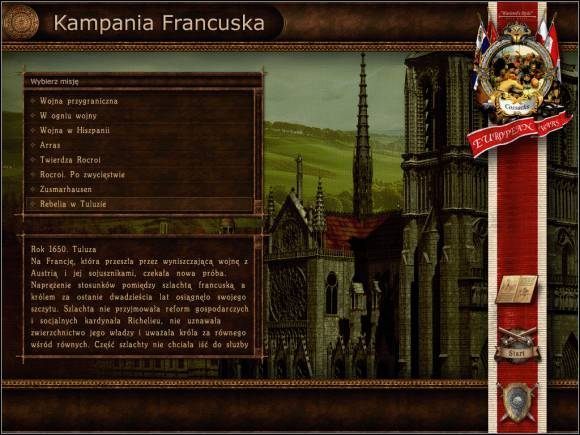 Trzecia kampania wprowadzi nas w historyczny, francuski świat - Na służbie kardynałowi | Kampania Francuska | Kozacy Europejskie Boje - Kozacy: Europejskie Boje - poradnik do gry