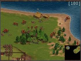 Aby pozbyć się koczowników będziemy musieli zdobyć i zniszczyć ich obóz znajdujący się w prawym dolnym rogu mapy i to będzie jak na razie nasz pierwszorzędny cel (nie zapinając o obronie wioski i bazy) - Wyprawa na Krym | Kampania Rosyjska | Kozacy Europejskie Boje - Kozacy: Europejskie Boje - poradnik do gry