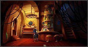 Przejdź do statku na samym końcu, po lewej stronie i wejdź do środka - [Część 1 - The Largo Embargo] - cz.1 | Monkey Island 2 Special Edition - Monkey Island 2 Special Edition: LeChucks Revenge - poradnik do gry