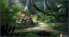 Dojdziesz do przyciętego z roślin dinozaura, na którym wyląduje papuga - [Część 4 - Dinky Island] | Monkey Island 2 Special Edition - Monkey Island 2 Special Edition: LeChucks Revenge - poradnik do gry