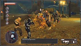 Wejdź do oznaczonego przez grę niebieskiego pola #1 i w dobrze poznany sposób (przycisk BACK) wezwij śmigłowiec z latarnią - Latarnie (1) | Zadania kluczowe | Crackdown 2 - Crackdown 2 - poradnik do gry