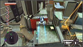 Jeżeli wybrałeś opcję wspinaczki to kieruj się teraz na zachód, wykorzystując powalony wieżowiec #1 - Notatki dźwiękowe (2) | Zadania drugorzędne | Crackdown 2 - Crackdown 2 - poradnik do gry