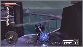 Po znalezieniu się na dachu budynku odszukaj dziurę i zeskocz na niższy poziom #1 - Notatki dźwiękowe (5) | Zadania drugorzędne | Crackdown 2 - Crackdown 2 - poradnik do gry