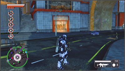 Gra posiada wbudowany mechanizm odnajdywania kul znajdujących się w najbliższym otoczeniu głównego bohatera - Kule zwinności | Zadania trzeciorzędne | Crackdown 2 - Crackdown 2 - poradnik do gry