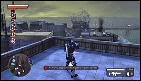 Wykonaj skok w stronę zniszczonej części budynku, na dachu którego znajduje się nagranie #1 - Notatki dźwiękowe (3) | Zadania drugorzędne | Crackdown 2 - Crackdown 2 - poradnik do gry