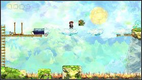 Nim wejdziesz po drabinie, przeskocz po klucz po prawej #1 - The Cloud Bridge | World 2 | Braid - Braid - poradnik do gry