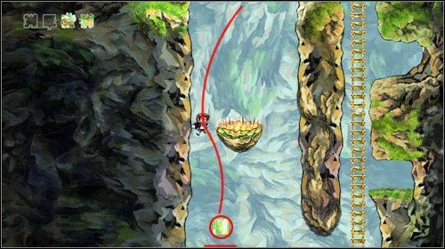 Następnie zeskocz na dół - staraj się trzymać lewej strony, po drodze omijając półkę skalną z ogniem - Leap of Faith | World 2 | Braid - Braid - poradnik do gry