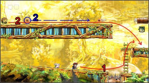 Idź w prawo, uważaj na krwiożercze króliki - Tight Channels | World 3 | Braid - Braid - poradnik do gry