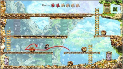 Zejdź poziom niżej - również prawą stroną - Hunt | World 4 | Braid - Braid - poradnik do gry