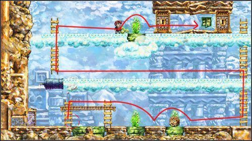 Kiedy powrócisz, klucz powinien znajdować się przy roślinach - Movement, Amplified | World 4 | Braid - Braid - poradnik do gry