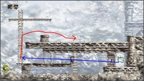 Cofnij czas do momentu gdy znajdowałeś się przed bramą, tuż obok wysokiej drabinki - Fickle Companion | World 4 | Braid - Braid - poradnik do gry