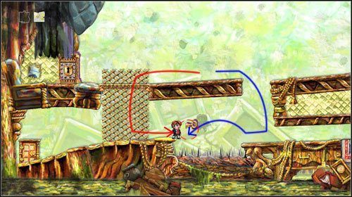 Wdrap się na płotek, po czym zeskocz po klucz - Trzecie drzwi | World 5 | Braid - Braid - poradnik do gry