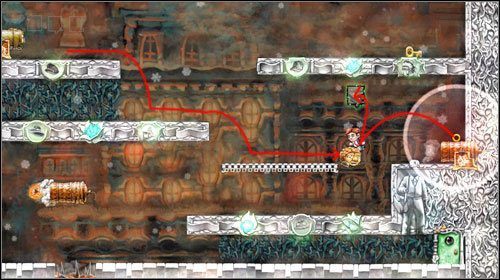 Dezaktywuj kulę i udaj się na prawo - Cascade | World 6 | Braid - Braid - poradnik do gry