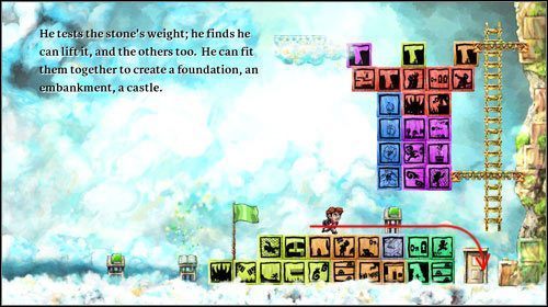 Biegnij na prawo, gdzie znajdziesz kilka książek i drzwi wyjściowe - Epilog | World 1 | Braid - Braid - poradnik do gry