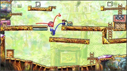 Przełącz dźwignię, aby platforma przesunęła się na lewo - Crossing the Gap | Alternatywne zakończenie | Braid - Braid - poradnik do gry