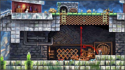 Zyskasz wystarczająco dużo czasu, aby po dotarciu do żyrandolu wskoczyć na niego - Braid | Alternatywne zakończenie | Braid - Braid - poradnik do gry