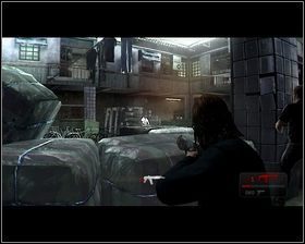 Wrogowie porozstawiani są po całym pomieszczeni, dlatego staramy się jak najdłużej pozostać za pierwszą barykadą - Rozdział 3 - Krew, pot i łzy (1) - Opis przejścia - Kane & Lynch 2: Dog Days - poradnik do gry