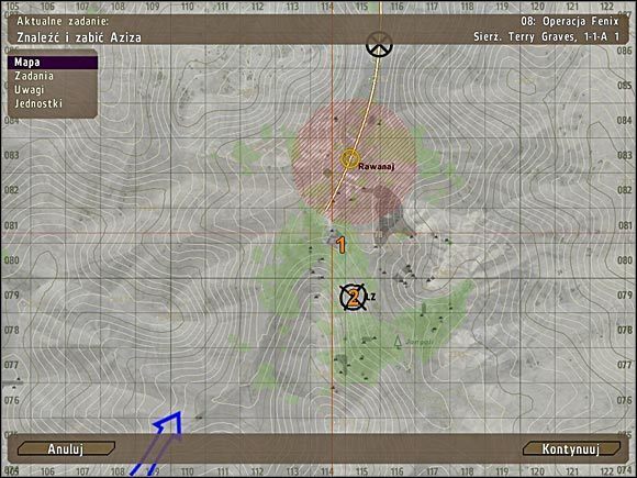Uwaga: scenariusz ten jest dostępny i rozgrywamy go tylko wtedy, jeśli w poprzedniej misji (Oko cyklonu) nie udało nam się dopaść Aziza - Misja 8B - Operacja Fenix | Operacja Grot | ArmA II Operation Arrowhead - ArmA II: Operation Arrowhead - poradnik do gry