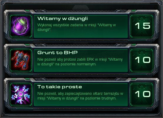 Witamy w dżungli - Witamy w dżungli (Osiągnięcia) | Kampania - ściśle tajne - StarCraft II: Wings of Liberty - poradnik do gry