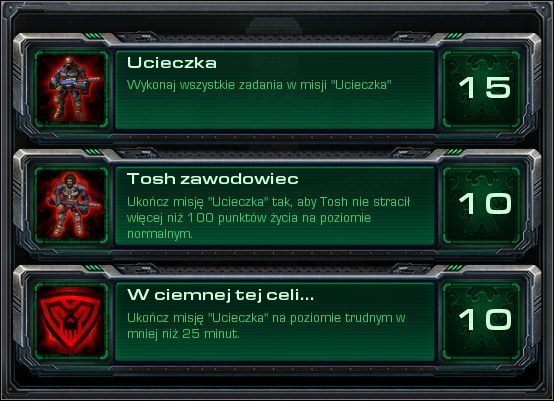 Ucieczka - Ucieczka (Osiągnięcia) | Kampania - ściśle tajne | StarCraft II Wings of Liberty - StarCraft II: Wings of Liberty - poradnik do gry