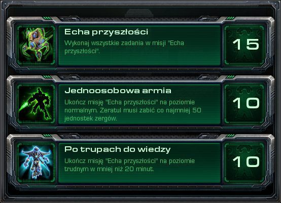 Echa przyszłości - Echa przyszłości (Osiągnięcia) | Kampania - proroctwo - StarCraft II: Wings of Liberty - poradnik do gry