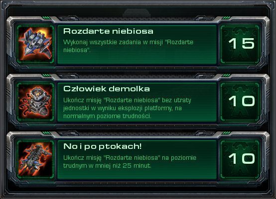 Rozdarte niebiosa - Rozdarte niebiosa (Osiągnięcia) | Kampania - wielki finał | StarCraft II - StarCraft II: Wings of Liberty - poradnik do gry