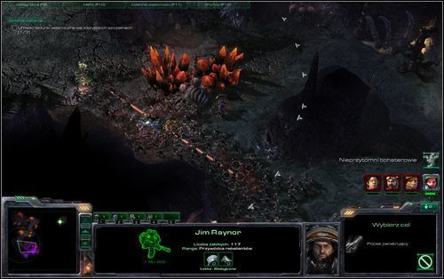 Marines i sanitariuszki możesz odesłać gdzieś daleko, gdyż jednostki te w proponowanej solucji są zbyteczne - W paszczy bestii (Osiągnięcia) | Kampania - wielki finał | StarCraft II - StarCraft II: Wings of Liberty - poradnik do gry