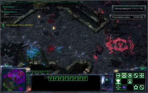 Do 175 ofiar jeszcze Ci będzie troszkę brakować i teraz możesz wybrać, w którą cześć mapy się udasz (5) aby uzupełnić stan - Centrum wywiadu | Wyzwania | StarCraft II Wings of Liberty - StarCraft II: Wings of Liberty - poradnik do gry